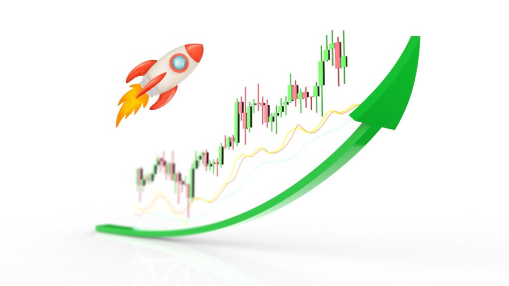 仮想通貨価格上昇イメージ図
